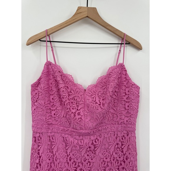 J Crew Dress‎ Womens 12 Pink Lace Sleeveless Wedding Cocktail Party - Picture 2 of 10